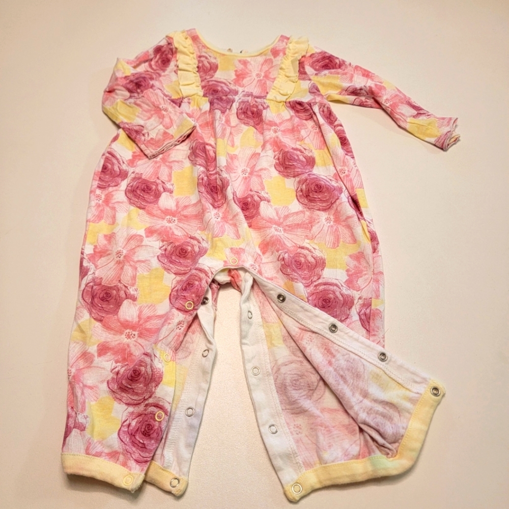 6-9 month floral long sleeve jumpsuit
